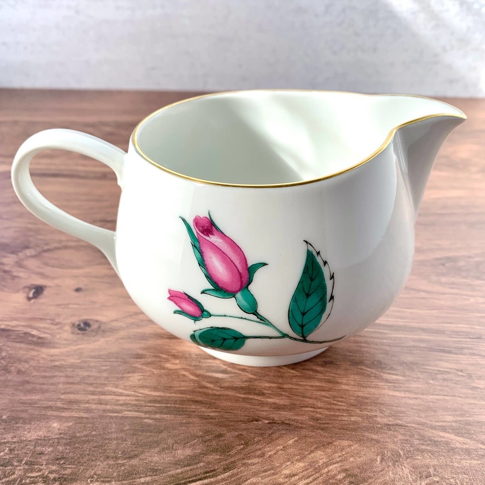 1952 Easterling Bavaria Radiance - Pink Roses Gold Trim - Creamer